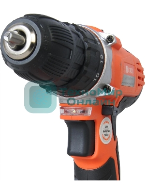 Дрель-шуруповерт СОЮЗ ДШС-12-2К-ПРОМО, 12 В, 1,5 Ач, 30 Нм, щеточный