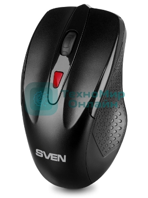 Мышь беспроводная SVEN RX-450W черный, 3200 dpi, радиоканал, USB, кнопки - 6