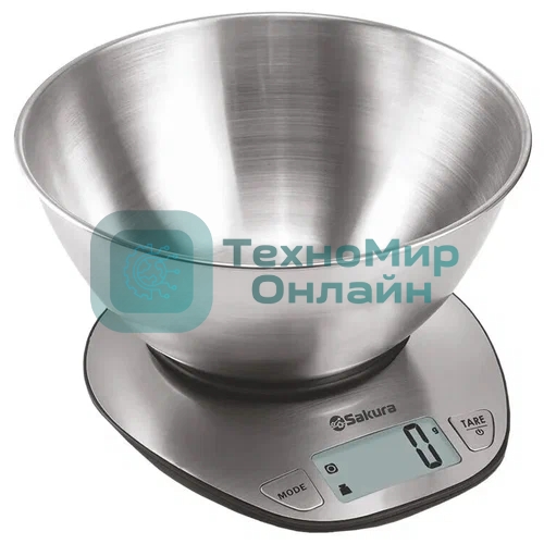 Весы кухонные Sakura SA-6064 5кг элек нерж