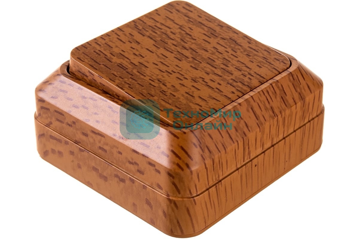 Выключатель Олимп одноклавишный бук