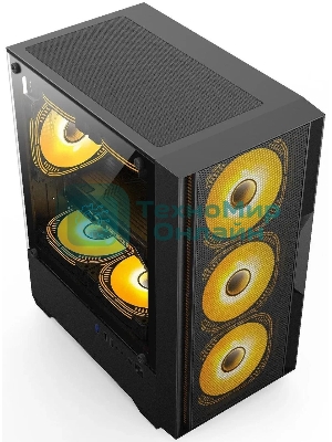 Компьютерный корпус Accord ACC-ZCU1B черный без БП mATX 3x120мм 1xUSB3.0 1xUSB3.1 audio