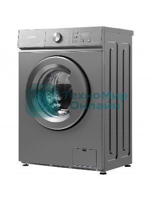 Стиральная машина Бирюса WM-SM510/10 M металлик, загрузка фронтальная 5 кг, 1000 об/мин, класс: А+++