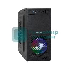Компьютерный корпус Minitower ExeGate mEVO-7807-NPX600 (mATX, БП 600NPX 12см, 1хUSB+1хUSB 3.0, черный 1x12см с RGb подсветкой)