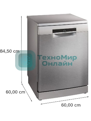 Посудомоечная машина Bosch Serie 6 SMS6EMI38Q, нержавеющая сталь, 60 см, 13 компл., 46 дБ, класс A