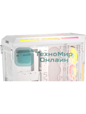 Компьютерный корпус без блока питания Case Corsair iCUE LINK 5000T LX RGB, Midi-Tower, TG, 3x120мм RGB, 4xUSB-A 3.2, 1xUSB 3.2 Type-C, E-ATX, ATX, mATX, mITX White