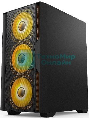 Компьютерный корпус Accord ACC-ZCU1B черный без БП mATX 3x120мм 1xUSB3.0 1xUSB3.1 audio