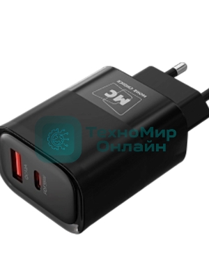 Сетевое зарядное устройство MORE CHOICE NC82a 1USB+1Type-C 3.0A PD 35W+QC3.0 для Type-C Type-C черный