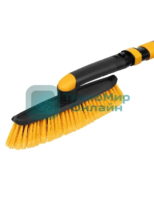 Щетка сметка со скребком Denzel телескоп, поворотная голова, 750-1120 мм