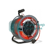 Удлинитель силовой Ресанта СУ-3х1,5-50/3 (61/118/8) 2x1.0кв.мм 4розет. 40м ПВС катушка серый