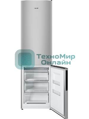 Холодильник Atlant ХМ-4626-181 серебристый двухкамерный 251/119л морозилка снизу