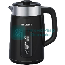 Чайник электрический Hyundai HYK-S3505 1.5 л, 2200 Вт, черный
