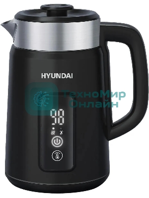 Чайник электрический Hyundai HYK-S3505 1.5 л, 2200 Вт, черный