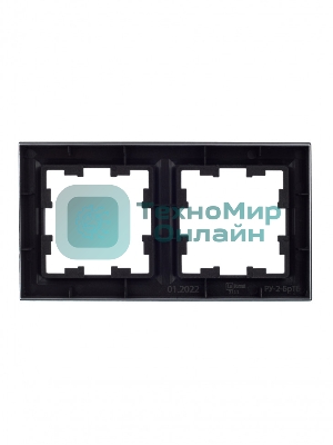 Рамка 2-местная IEK BRITE РУ-2-БрТБ темная бронза