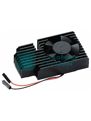 Кулер с радиатором QUMO, Raspberry Pi 4, черный (RS019)