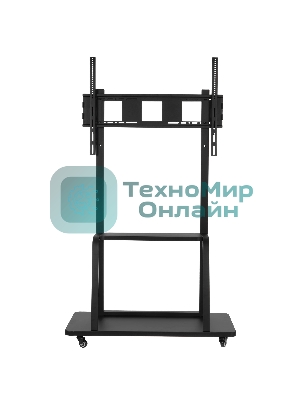 Мобильная стойка Wize Pro M86 для широкоформатных и интерактивных панелей 42 90, Max VESA 800x600 мм, высота 183 см, вертикальная регулировка, полка для медиаплеера, до 150 кг, черный