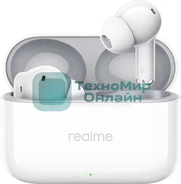 Наушники TWS Realme Buds T200 белый, внутриканальные, Bluetooth, до 30 ч