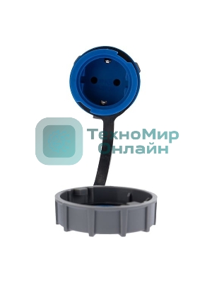 Розетка кабельная Rexant переносная влагозащищенная 16 А, 2Р+РЕ, IP68