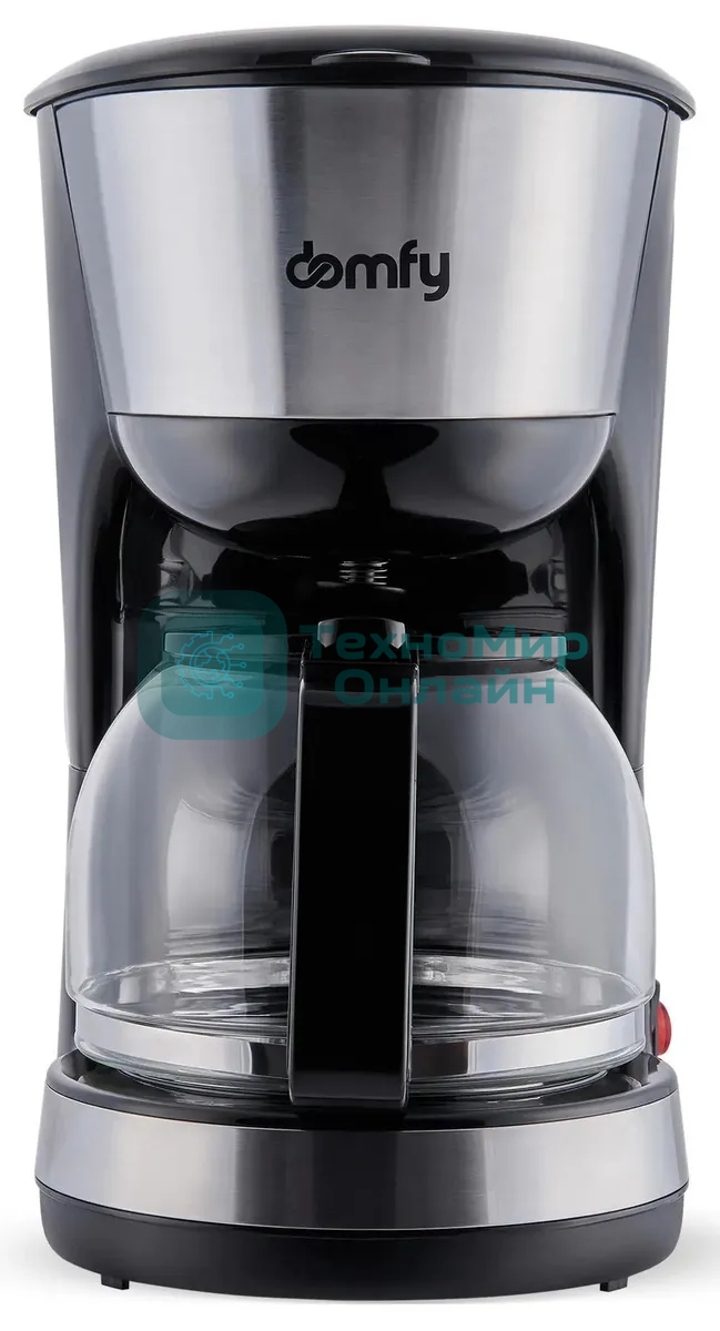Кофеварка капельная Domfy metal DSM-CM301 1000Вт черный/серебристый
