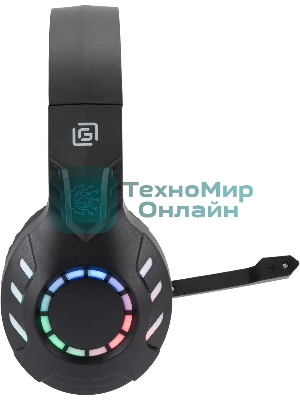 Гарнитура беспроводная/проводная с микрофоном Оклик HS-L420G черный накладные BT оголовье (1939799)