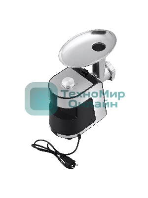 Мясорубка электрическая BBK MG2000 металлик/черный, 2000 Вт, 2.0 кг/мин, реверс, защита от перегрузки, насадки - 5