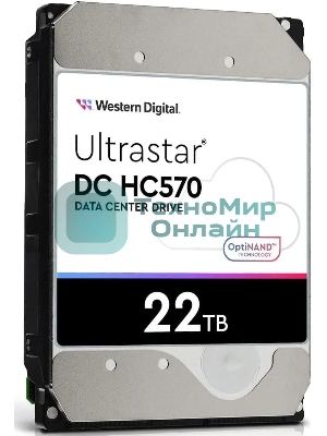 Жесткий диск Western Digital HDD Server Ultrastar DC HC570 WUH722222ALE6L4 22TB 7200rpm SATA-III 512Mb 3.5
