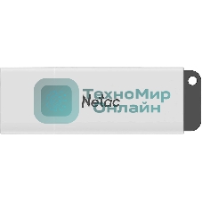 Флешка USB Netac U185 (NT03U185N-004G-20WH), 4Gb, USB 2.0, R/W 25/10, белый/серый