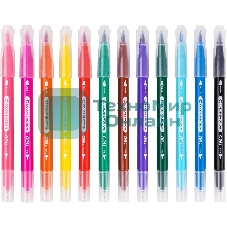 Фломастеры Deli EC151-12 Color Emotion 12 цветов, пластиковая коробка (12шт)