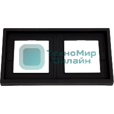 Рамка 2-м ArtGallery IP44 карбон SE GAL441002