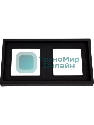 Рамка 2-м ArtGallery IP44 карбон SE GAL441002