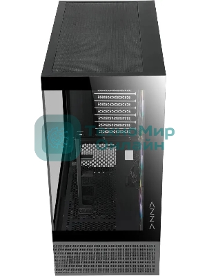 Компьютерный корпус Azza TIARA черный без БП ATX 4x120мм 2xUSB 3.0 1xUSB3.1 audio bott PSU