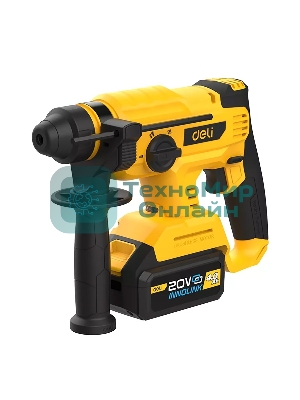 Перфоратор аккумуляторный Deli DC300 (2 АКБ*4А·ч + ЗУ, 20V, SDS PLUS, 2Дж, 4500уд/мин, 1400об/мин, сумка)