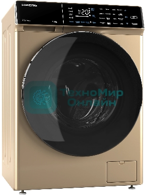 Стиральная машина Hiberg i-DDQ9-712 G класс: A+++ загр.фронтальная макс.:7кг золотистый инвертор