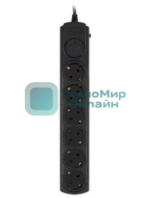 Сетевой фильтр Ippon BK-6-EU-1.8-10-B 1.8 м, 6 розеток, черный, коробка