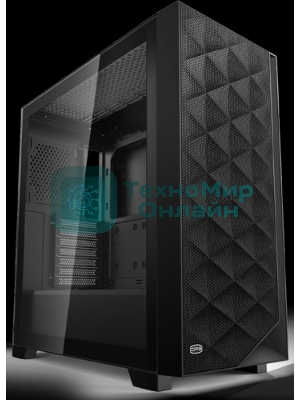Компьютерный корпус без блока питания PCCooler C3D510 BK, Mesh Mid Tower, черный, TG, 0.7 SPCC, no fans E-ATX, ATX, mATX, mITX 170/390/205mm 2x2.5
