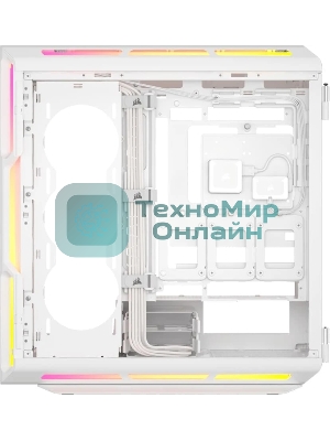 Компьютерный корпус без блока питания Case Corsair iCUE LINK 5000T LX RGB, Midi-Tower, TG, 3x120мм RGB, 4xUSB-A 3.2, 1xUSB 3.2 Type-C, E-ATX, ATX, mATX, mITX White
