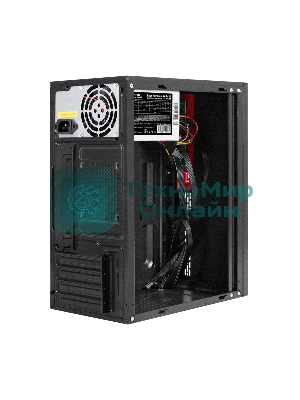 Компьютерный корпус Minitower ExeGate BAA-403-UNS350 (mATX, БП UNS350 с вент. 12см, 2*USB, HD Audio, черный)