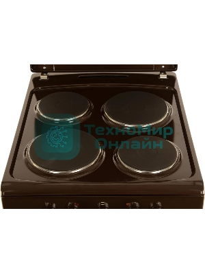 Плита электрическая Hansa FCEB53000 коричневый, конфорок 4 шт, духовка 69 л, 50 см x 85 см x 60 см