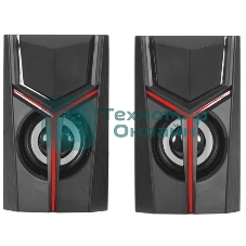 Акустическая система 2.0 Qumo TRON AS007, 10 ВТ, объемное звучание, RGb подсветка, USB/Jack 3,5мм