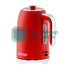 Чайник электрический Galaxy Line GL 0349 1.7 л, 2200 Вт, красный корпус: нерж.сталь (ГЛ0349Л)