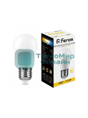 Лампа светодиодная Feron LB-750 11W 230V E27 2700K G45