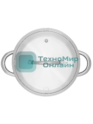 Кастрюля Rondell Point RDS-1311 2.8 л. d=20 см, с крышкой, нержавеющая сталь 18/10