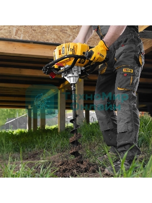 Шнек для грунта Denzel ER-80, диаметр 80 мм, длина 800 мм, соединение 20 мм, съемный нож