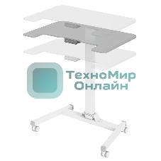 Стол для ноутбука Cactus VM-FDE101 столешница МДФ серый 80x60x123см (CS-FDE101WGY)