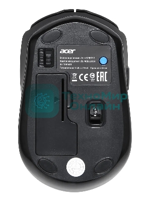 Мышь беспроводная Acer OMR050 черный, 1600 dpi, радиоканал, Bluetooth, USB, кнопки - 6