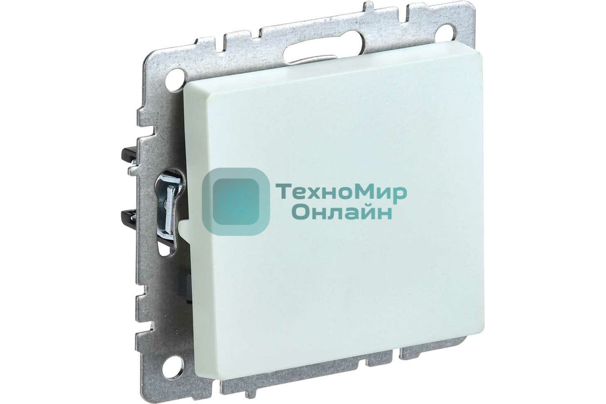 Выключатель BRITE одноклавишный самовозвратный 10А ВС10-1-4-БрЖ жемчуг