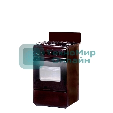Плита газовая Лада Nova RG 24039 B коричневый, конфорок 4 газовых, духовка 50 л, 50 см x 85 см x 60 см