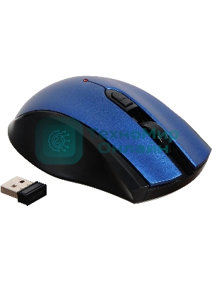 Мышь беспроводная Acer OMR031 черный/синий, 1600 dpi, радиоканал, USB, кнопки - 4