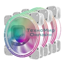 Вентилятор для корпуса Alseye Halo 4.0-W kit (3шт.) белый, 120 мм, 1300 об/мин, 24.8 дБ, 4 pin