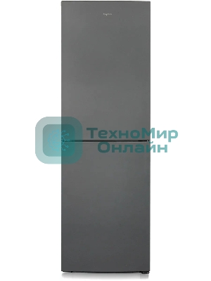 Холодильник Бирюса Б-W6031 графит матовый двухкамерный 245/100л морозилка снизу