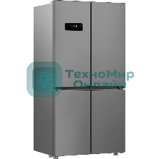 Холодильник Hotpoint HFP4 625I X нержавеющая сталь, трехкамерный, 376/165л, морозилка снизу, No Frost, Side by Side